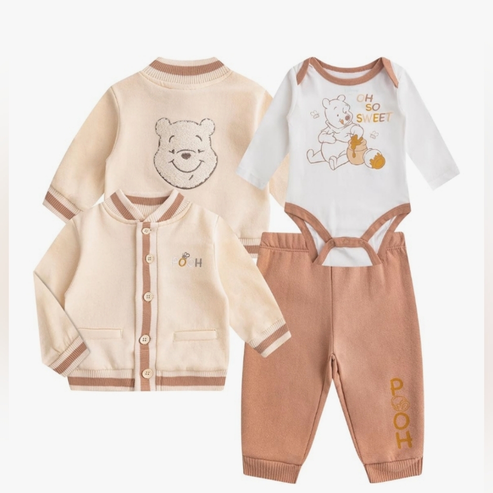NWT Disney Baby Winnie The Pooh 3pc Set